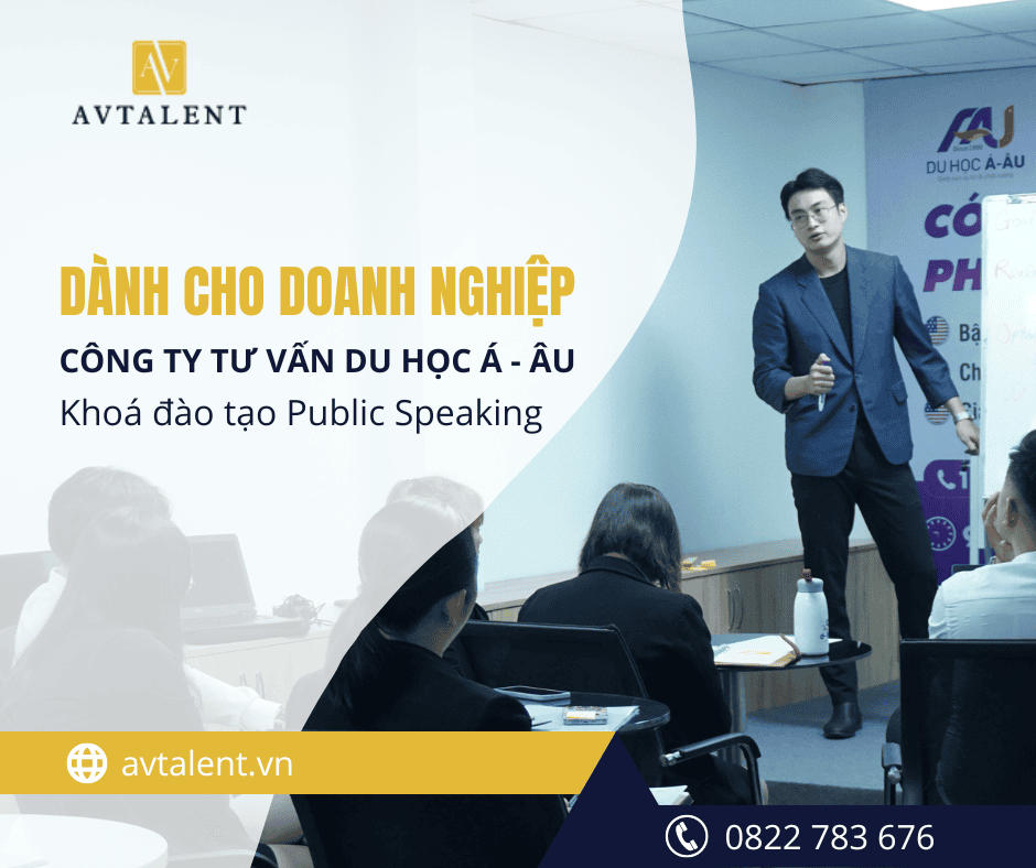 Khoá học nói trước công chúng dành cho đội ngũ nhân viên Công ty Tư vấn Du học Á - Âu