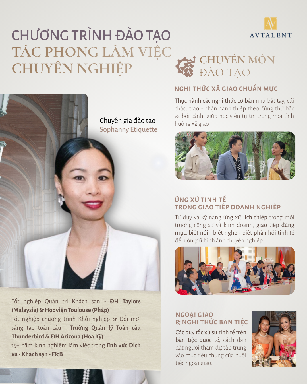 Chuyên gia đào tạo Sophanny Etiquette